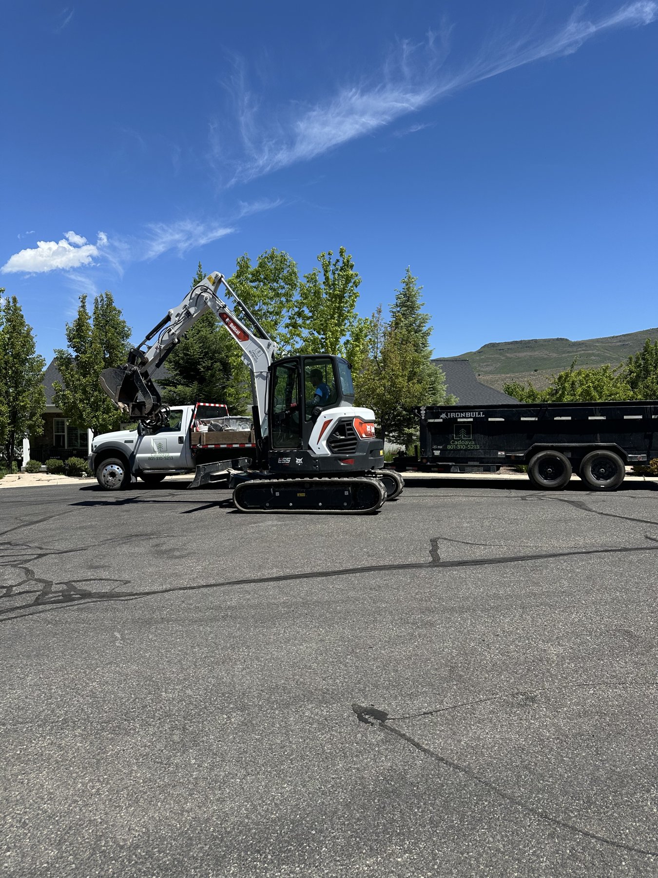 Cadoava equipment on a Heber driveway job